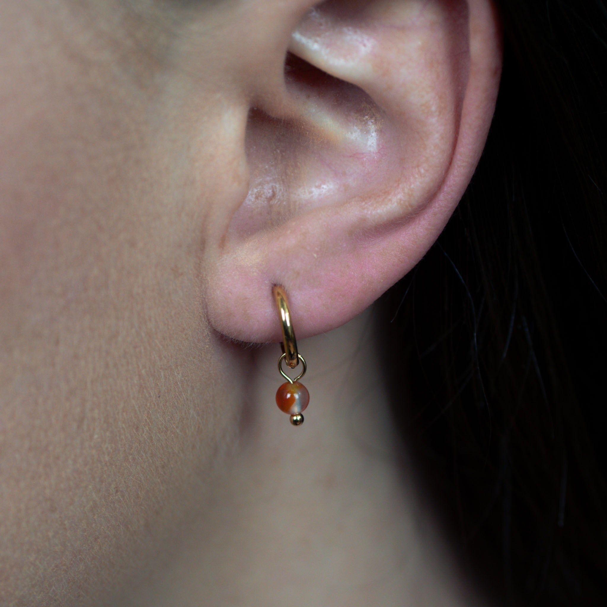 Boucles d'oreilles Serena en pierres Cornaline - SLOYA